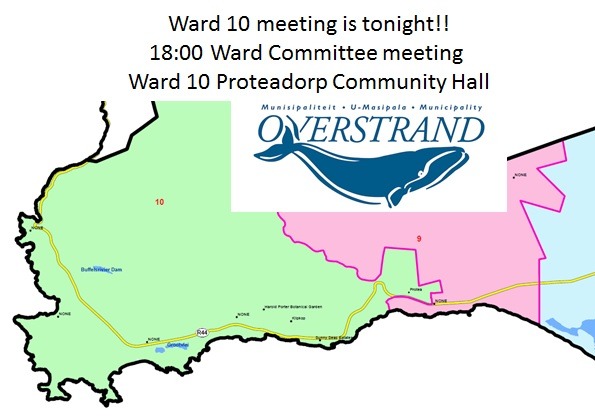 Ward 10 meeting 11 sept 2018 18h00 Proteadorp Community Hall